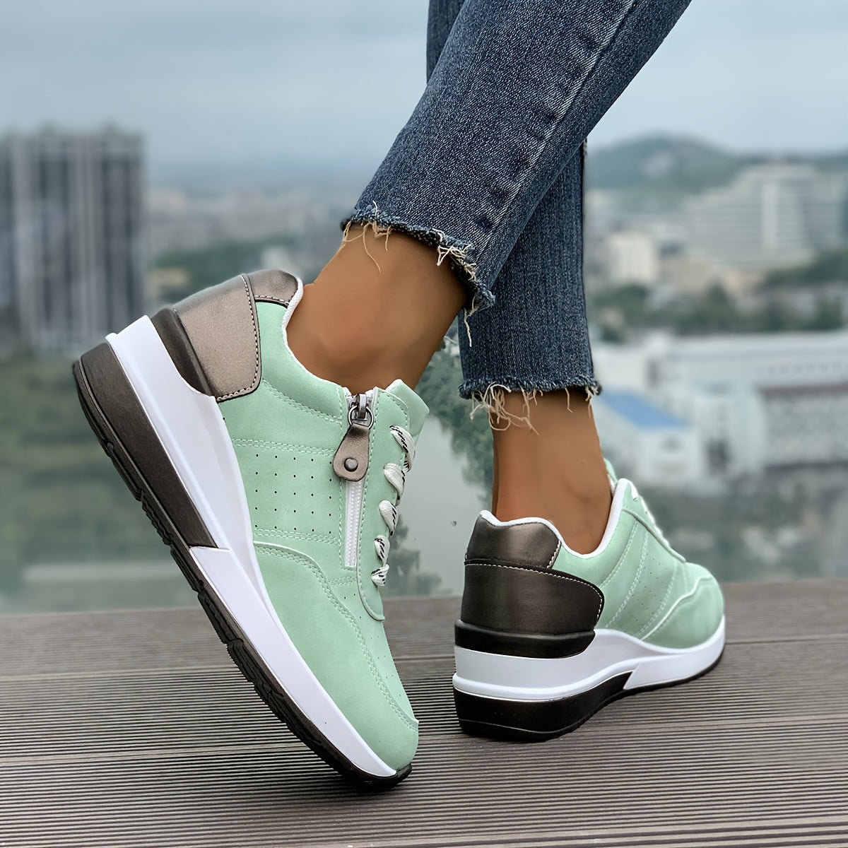🔥Last Day Promotion 60% OFF - Women's Comfortable Side-Zip Thick-Sole Orthopaedic Sneakers