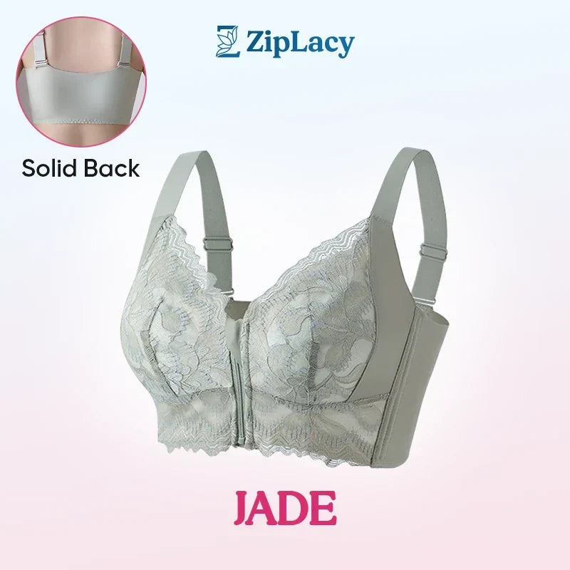 ZipLacy - CHRISTMAS SALE 70% OFF - Ultra Soft Front Zip Wireless Lifting Bra