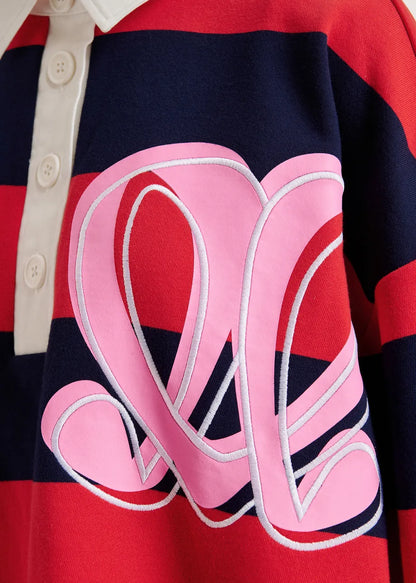 Monogram striped polo mini dress