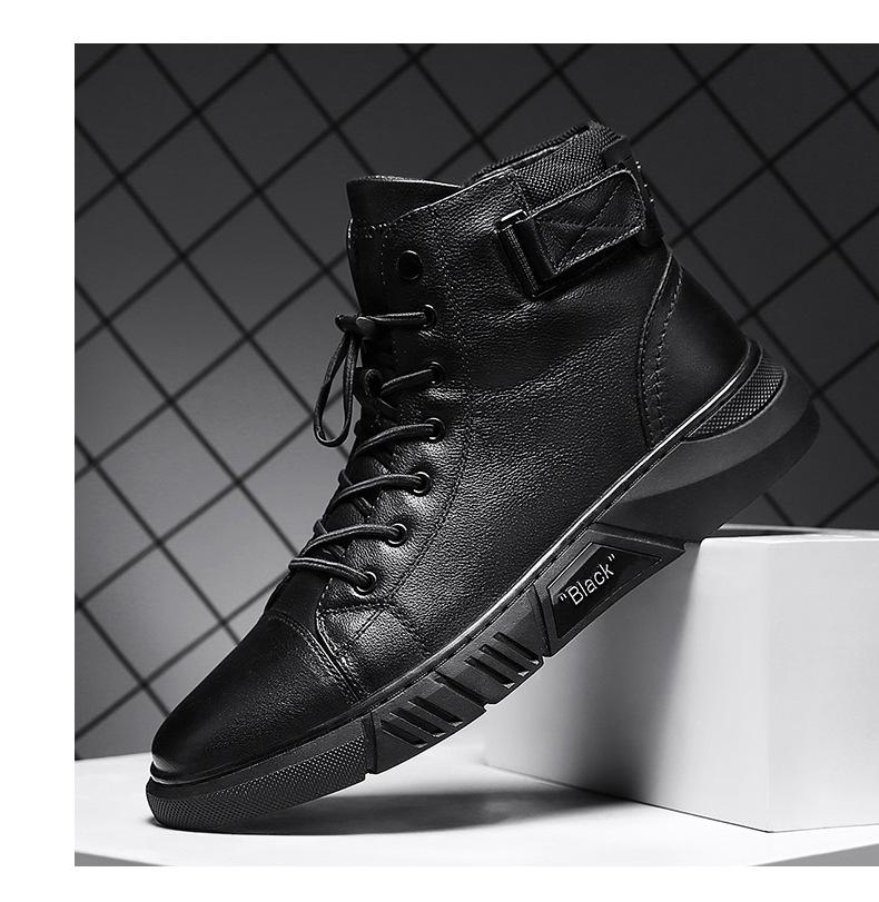Italian High-top Casual Martin Leather Boots