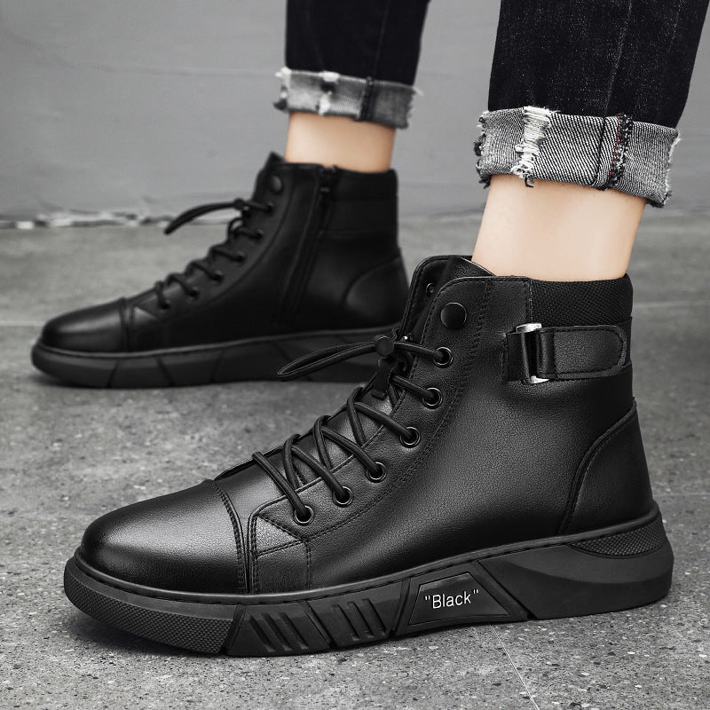 Italian High-top Casual Martin Leather Boots