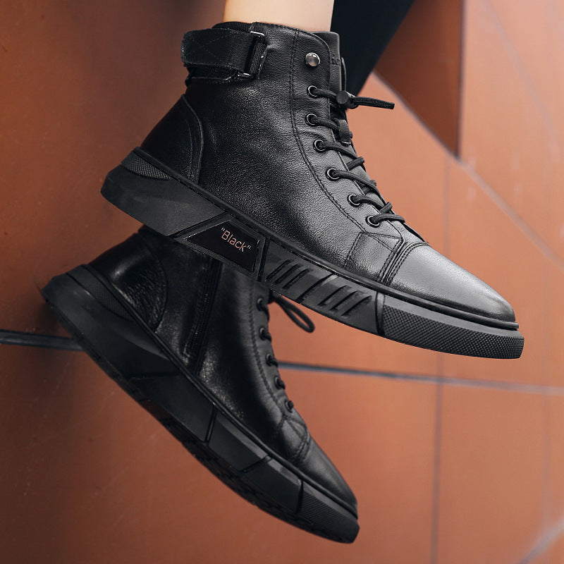 Italian High-top Casual Martin Leather Boots